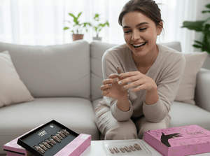 Febble - Burgundy Luxe Gem Nails