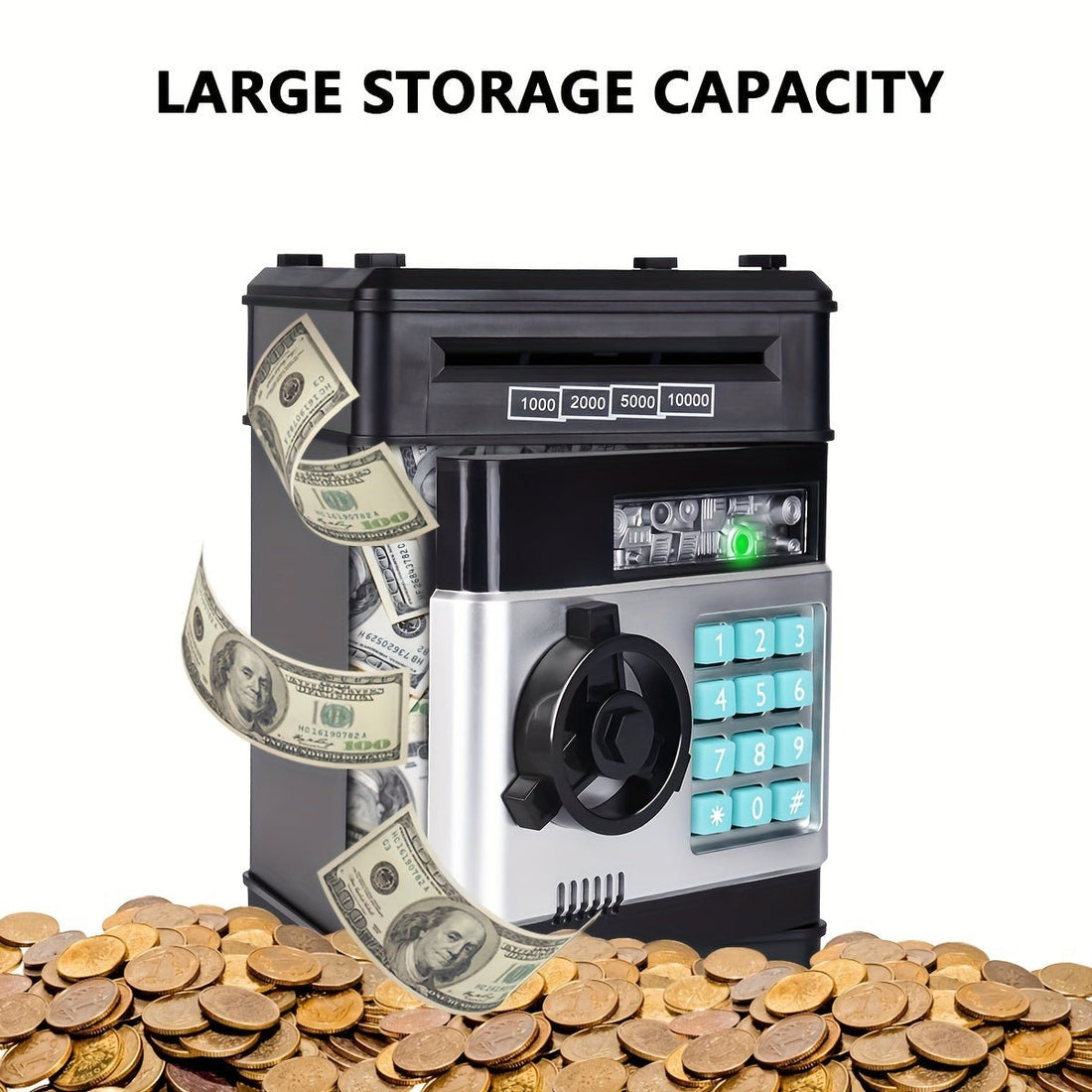 Number Bank Coin & Bill Safe