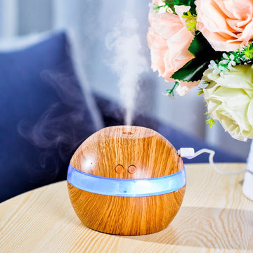 USB Aroma Essential Oil Ultrasonic Cold Steam Diffuser Air Humidifier Purifier 7 Color Change LED Night Light for Home Office